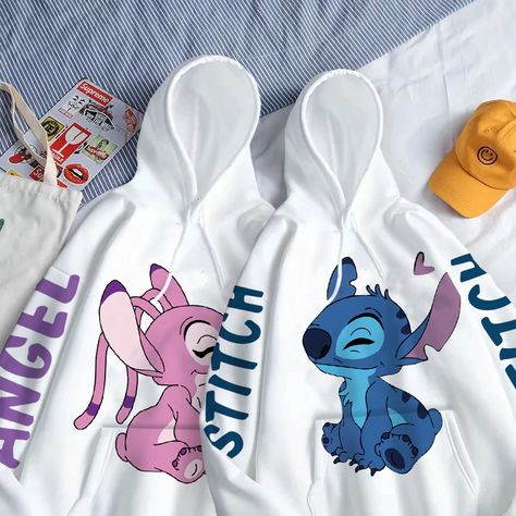 Angel Monster, Lilo And Stitch Hoodie, Lilo And Stitch Merchandise, Disney Hoodie, Estilo Harajuku, Stitch Hoodie, Boho Pullover, Stitch Clothes, Lilo Et Stitch