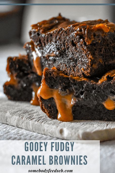 Salted Caramel Brownie Recipe, Caramel Brownies Recipe, Classic Brownies Recipe, Ultimate Brownies, Sweet Bakes, Best Brownie Recipe, Dark Chocolate Brownies, Salted Caramel Brownies, Caramel Brownies