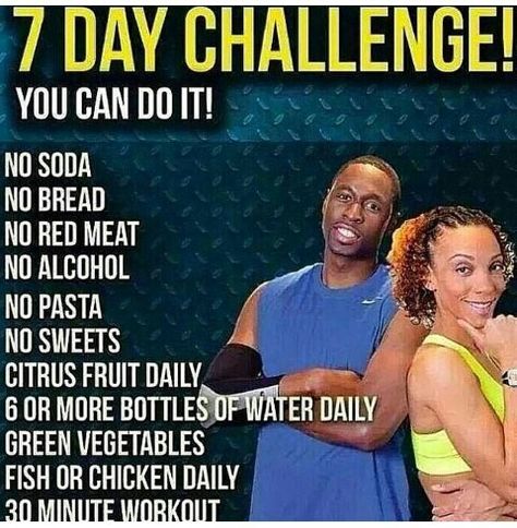 7 Day Challenge: No soda, no bread, no read meat, bottled water.... House Of Pain, 7 Day Challenge, Lose 5 Pounds, Lose 15 Pounds, Day Challenge, Boot Camp, Losing 10 Pounds, I Work Out, Diet Tips