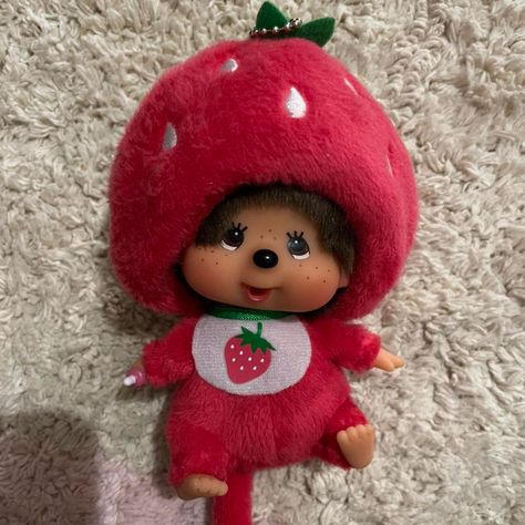 Monchichi Aesthetic, Monchichi Cartoon, Monchichi Keychain, Kiiroitori Plush, 80s Plushies, Novelty Christmas, Christmas Ornaments, Holiday Decor, Christmas