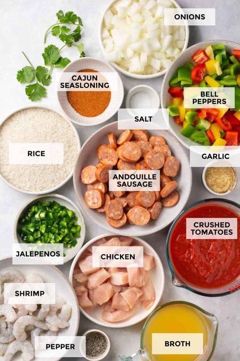 Essen, Jumbolia Recipes, Jambalaya Recipe Crockpot, Homemade Jambalaya, Jambalaya Recipe Easy, Slow Cooker Jambalaya, Slow Cooker Chicken Healthy, Instant Family, Dinner Recipes Chicken