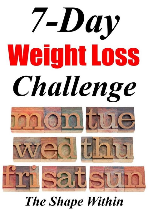 7-Day Weight Loss Challenge | The Shape Within 7 Day Challenge, Fat Loss Workout, Good Fats, Healthy Weight, Weight Gain, Fat Loss, All You Need Is, How To Plan