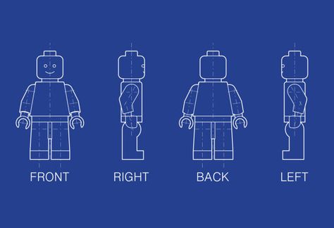 Character Blueprint, Lego Drawing, 3d Blueprint, Lego Blueprint, Lego Tattoo, Lego 3d, 3d Templates, Blueprint Drawing, Character Turnaround