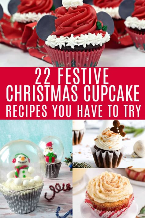 Christmas Themed Cupcakes Kids, Christmas Themed Baking, Christmas Theme Desserts, 21 Cupcakes, Christmas Themed Cupcakes, Christmas Cupcake Recipes, Christmas Themed Desserts, Christmas Cupcake Ideas, Easy Christmas Cupcakes