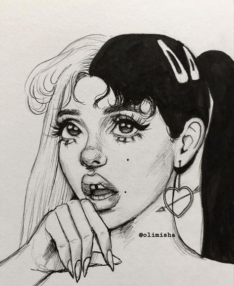 Melanie Martinez Coloring Book, Melanie Martinez Drawings, Arte Sketchbook, Book Art Drawings, Sketchbook Art Inspiration, Art Drawings Sketches Simple, Cool Art Drawings, Art Inspiration Drawing, A Drawing