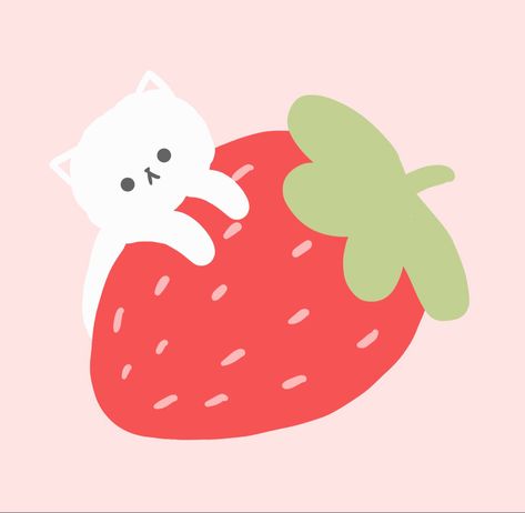 #strawberry #cat #icon #widget #cute #pink #red Widget Cute, Strawberry Cat, Strawberry Art, Icon Widget, Phone Inspiration, Red Icons:), Cute Strawberry, Pastel Pink Aesthetic, Cat Icon