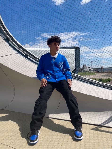 Blue Jordans Outfit, Jordan 1 Royal Toe, Jordan 1 Outfit Men, Jordan 1 Royal Blue, Jordan 1 Royal, Jordan 1 Outfit, Jordan Outfit, Drip Outfit Men, Blue Jordans