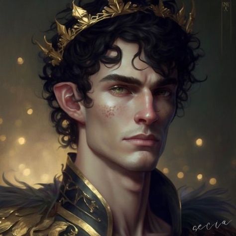 Evil King Art, Unseelie Prince, Vampire Village, Water Fae, Fae King, Art Outfits, Character Inspiration Male, Fantasy Portraits, Fantasy Male