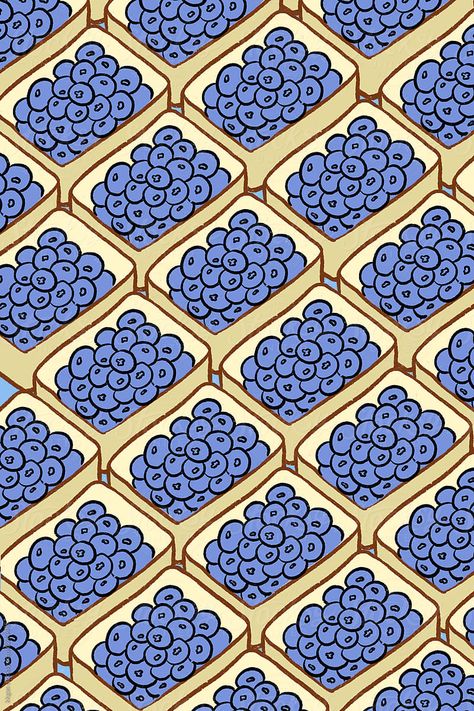 Illustrated repeating blueberry pattern, baskets of blueberries for sale Blueberry Pattern, Food Illustration, Food Illustrations, Blueberries, Free Stock Photos, Healthy Food, Baskets, Royalty Free Stock Photos, Royalty Free