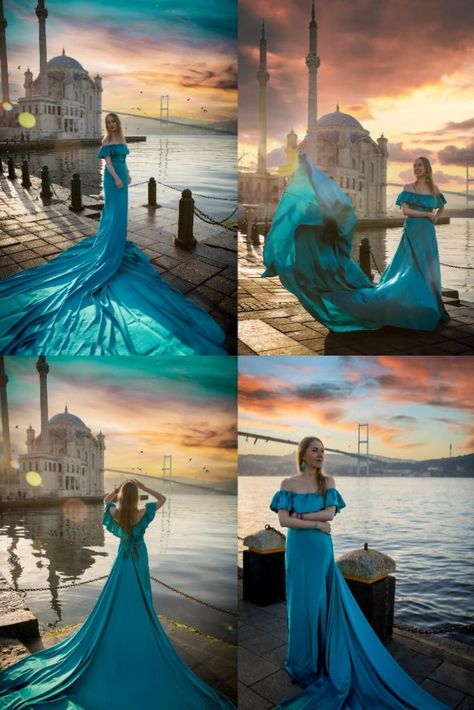 Alana dress in Istanbul. Beautiful turquoise color, Maxi long flying train, One size dresses for photo shoot, Istanbul photo shoot, Dress for rent in Istanbul, Rental dresses Istanbul, Flowy dresses for photo shoot, Istanbul photoshoot, Istanbul Turkey, Istanbul sunset sunrise photo, Istanbul vacation, Istanbul photographer, Istanbul photo shooting, Gift for her, Maxi long tail gown, Blue dress with long train, Parachute dress, very long train tail, Vacation photo shoot Photo by Tatiana Şahin Long Tail Gown, Istanbul Photoshoot, Istanbul Vacation, Tail Gown, Istanbul Sunset, Dresses For Photoshoot, Dress With Long Train, Photo Shoot Dress, Parachute Dress