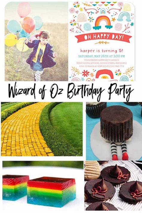 Wizard Of Oz Birthday Party Ideas, The Wizard Of Oz Party, Wizard Of Oz Party Food, Blair Birthday, Wizard Of Oz Themed Party, Wizard Of Oz Party Ideas, Wizard Of Oz Birthday Party, Wizard Of Oz Birthday, Wizard Of Oz Party