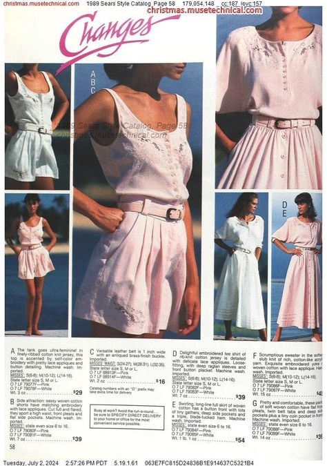 1989 Sears Style Catalog, Page 58 - Catalogs & Wishbooks 1989 Fashion, 1980 Fashion, Old School Fashion, Sears Catalog, 80’s Fashion, Fashion Catalogue, 80s Fashion, Fashion History, Vintage Outfits