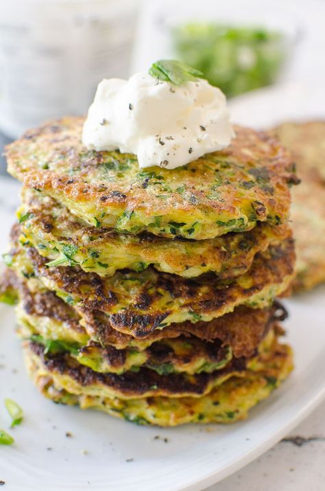 These Zucchini Fritters can be pan-fried or baked to perfection, with a crispy outside, tender middle, and only 5 simple ingredients! Even better, these zucchini patties can be prepared gluten-free and dairy-free and are perfect for summer zucchini surplus and will disappear at the table whether served as an appetizer, side, or snack! Zucchini Fritters No Flour, Cheesy Zucchini Chicken Fritters, Zucchini Fritters No Egg, Zucchini Fritters With Mozzarella Cheese, Zucchini Corn Fritters All Recipes, Baked Zucchini Fritters, Zucchini Patties, Zucchini Fritters Recipe, Summer Zucchini