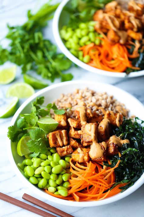 Best Tofu Recipes, Tofu Recipes Easy, Power Bowl, Power Bowls, Veggie Bowl, Tofu Recipes, 21 Day Fix, Edamame, Bowls Recipe