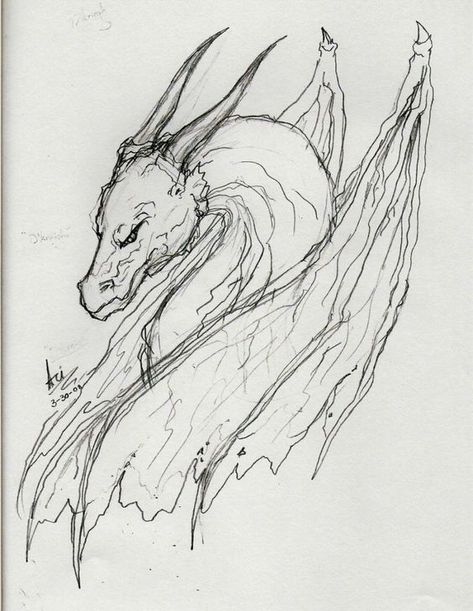 Dragon Pen Sketch, Dragon With Wings Drawing, Mythical Creatures Sketches, Dragon Pencil Drawings, How To Draw A Dragon, Dragon Art Sketch, Dragons Sketch, Dragon Drawing Ideas, Dragon Art Drawing