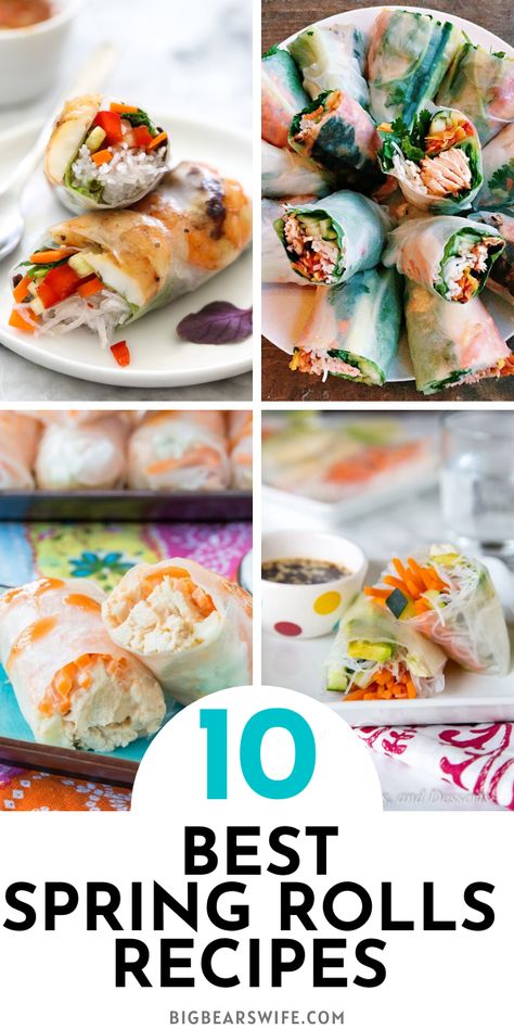 Spring Roll Recipes, Healthy Spring Rolls Recipe, Asian Spring Rolls, Fresh Spring Rolls Recipe, Healthy Spring Rolls, Summer Rolls Recipe, Rice Paper Recipes, Recipes For Spring, Shrimp Spring Rolls