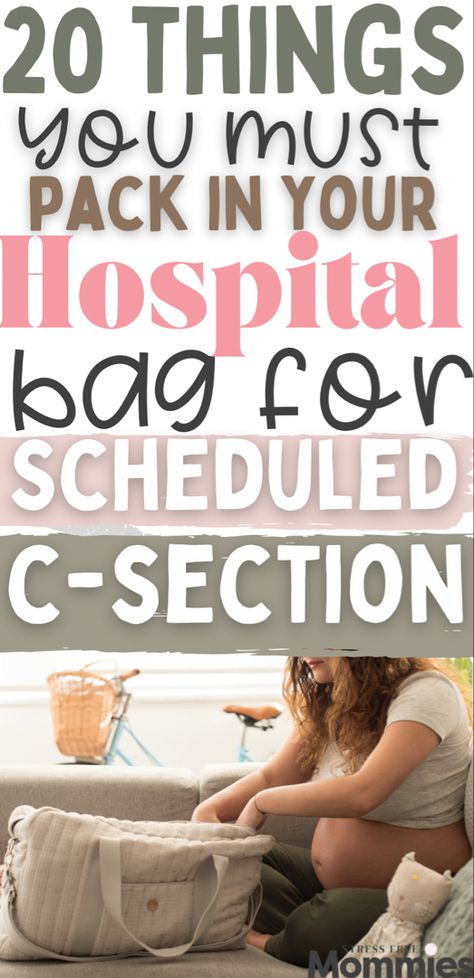 Having a c-section? Make sure to pack these items in your hospital bag. Scheduled c section hospital bag checklist. What do you really need when having a c-section. Labor and delivery hospital bag must haves. Mother Hospital Bag, C Section Bag For Hospital, C Section Packing List, C Section Checklist, Hospital Bag C Section Checklist, Mom To Be Hospital Bag, Packing Hospital Bag For C Section, What To Pack For Newborn Hospital Bag, What To Pack For C Section Hospital Bag