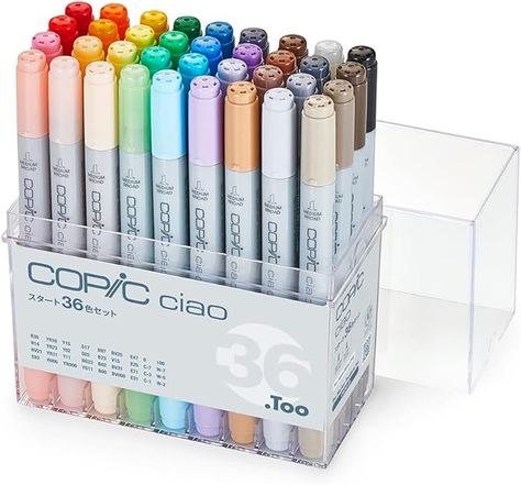 Copic Ciao Start 36 Color Set : Amazon.ca: Home Copic Ciao, Artist Markers, Art Pens And Markers, Pen Illustration, Copic Sketch, Art Manga, Pen Sketch, Sketch Markers, Art Pens