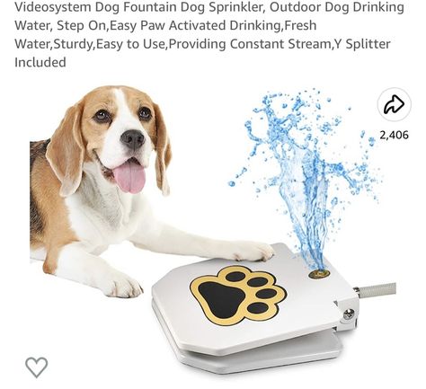 Our danes love this on hot days in the back yard. No water wasted and it is easy to use.  Don’t forget to use the coupon on the site as well! Dog Sprinkler, Dog Drinking Water, Dog Fountain, Drinking Water Fountain, Funny Dog Toys, Pet Fountain, Dog Water Fountain, Dog Water Dispenser, Dog Steps