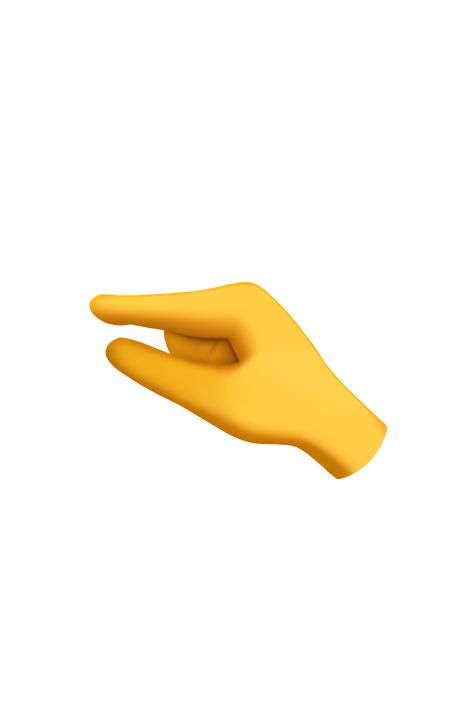 The 🤏 Pinching Hand emoji depicts a hand with the index finger and thumb touching to form a small pinching gesture. The hand is facing forward and is shown in a skin tone shade that can vary depending on the platform. The fingers are slightly curved and the hand is positioned as if it is about to pick up something small. Finger Emoji Hands, Hand Emoji Iphone, Hand Emoji Meanings, Small Emoji, Hand Pinching, Finger Emoji, Apple Emoji, Emoji Tattoo, Apple Emojis