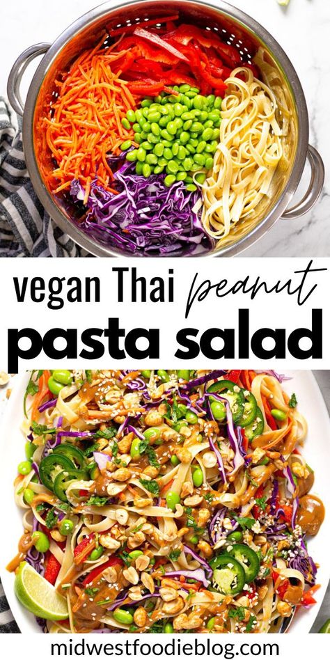 Peanut Pasta Salad, Thai Peanut Pasta, Peanut Pasta, Thai Peanut Salad, Peanut Salad, Dirty Hippie, Peanut Dressing, Thai Peanut, Eating Better