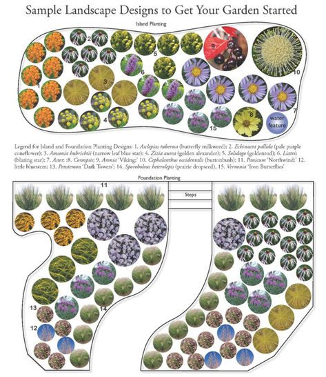 Finding Common Ground with Native Landscaping - Dyck Arboretum Native Plants Front Yard, Best Landscaping Plants For Midwest, Native Backyard Garden Design, Native Garden Layout, Garden Plant Design, Native Landscaping Design, Native Lawn Landscaping, Garden Bed Layout Landscape Design, Pollinator Yard Design