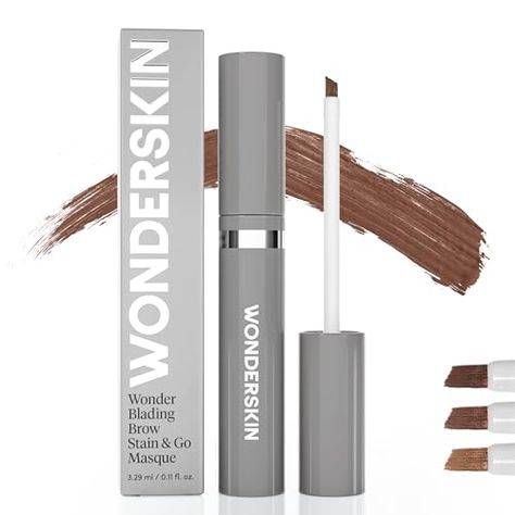 Amazon.com : Wonderskin Eyebrow Tint - Wonder Blading Brow Stain & Go Masque, Long Lasting Brow Tint, Transfer Proof and Smudge Proof Eyebrow Stain (Brunette) : Beauty & Personal Care Yuka App, Eyebrow Stain, Eyebrow Tint, Brow Tint, Cute Makeup Looks, Cute Makeup, Clean Beauty, Mist, Makeup Looks