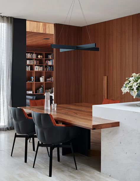 Mid Century Meets Modern, In This Thoughtfully Renovated 1960s Home Mid Century Renovation, 1960s Home, Walnut Timber, Warm Interior, Melbourne House, Australian Architecture, Architecture Awards, Architecture Interiors, Australian Homes