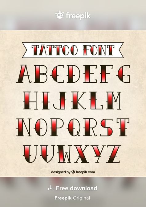 American Traditional Alphabet, American Traditional Letters, Classic Tattoo Lettering, American Traditional Tattoo Font, Old School Tattoo Writing, Tattoo Typography Fonts, Old School Name Tattoo, Old School Tattoo Lettering, American Traditional Numbers