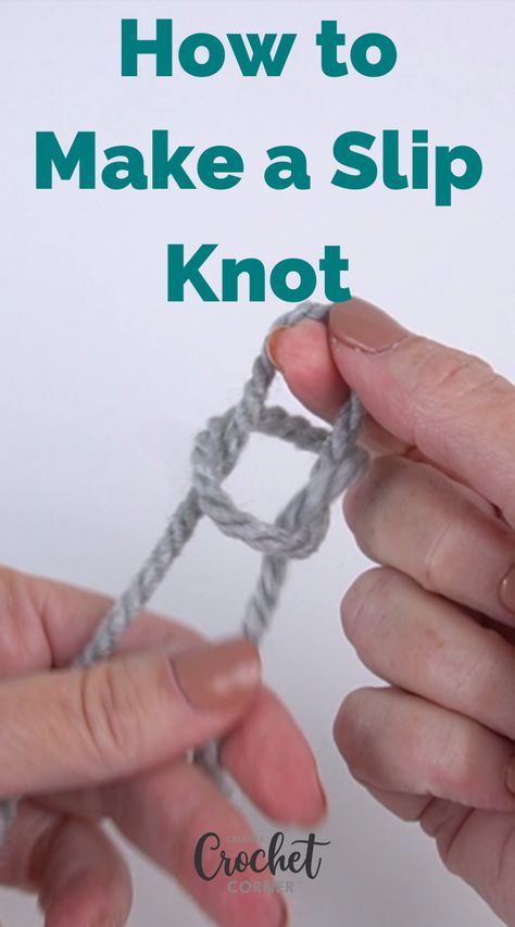 Making a slip knot is the first step to starting most crochet projects. The slip knot is created and then the rest of the stitches are created (typically chain stitches) and you’re ready to begin crocheting. In this video, Mary Beth Temple demonstrates how to create a simple slip knot. How Do You Make A Slip Knot, How To Create A Slip Knot, How To Crochet Slip Knot, Crochet Slip Not, Knot Stitch Crochet, Knitting Starting Knot, How To Do Slip Knot, How To Tie A Slip Knot Crochet, Slip Not Crochet