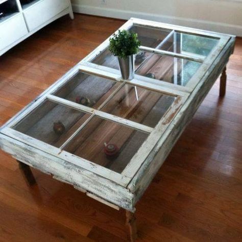 Diy Coffee Table Plans, Shadow Box Coffee Table, Old Window Projects, Koti Diy, Coffee Table Plans, Diy Shadow Box, Window Projects, Smart Tiles, Old Barn Wood