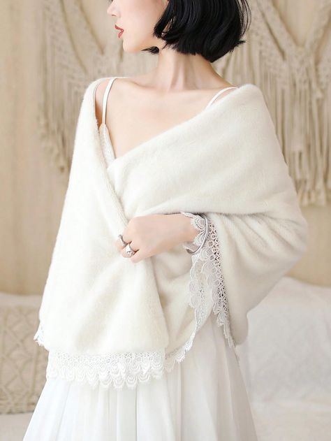 Halloween Costume Black, Wedding Gown Accessories, Cape For Women, Shawl For Women, White Cape, Cape Shawl, White Costumes, Bridal Shawl, Bridal Cape