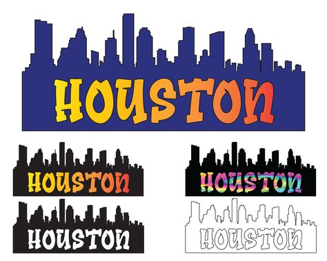 Houston Murals, Skyline Image, Texas Svg, Houston Design, City Tree, Houston Art, Houston Skyline, Love Smiley, Houston City