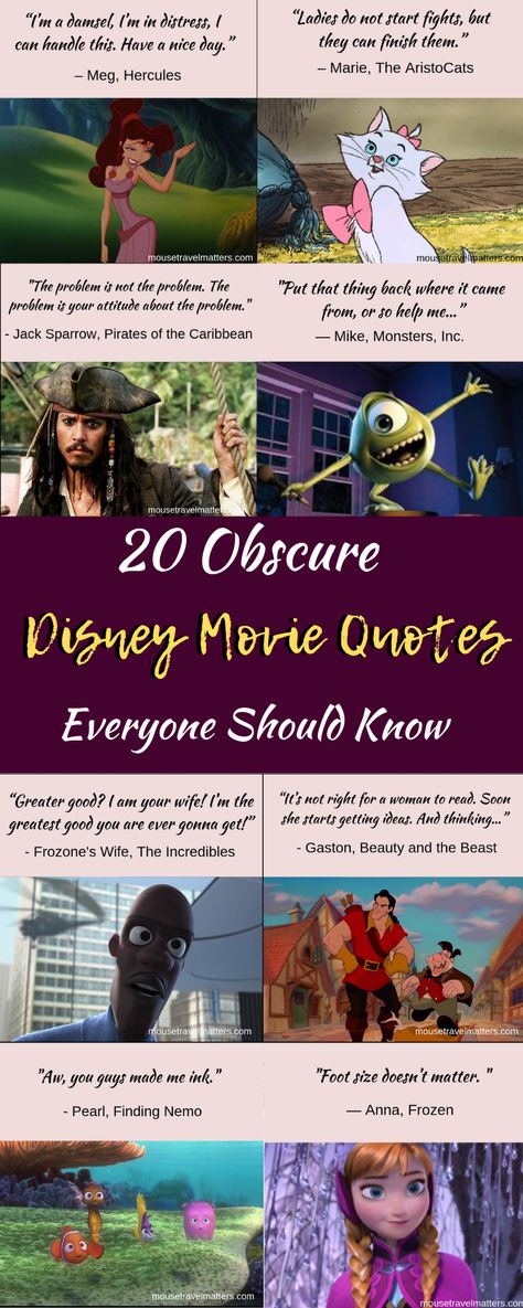 20 Obscure Disney Movie Quotes Everyone Should Know Sassy Disney Quotes, Movie Quotes Funny Disney, Iconic Disney Quotes, Disney Character Quotes Inspirational, Disney Quotes About Adventure, Best Disney Movie Quotes, Disney Yearbook Theme, Elemental Movie Pixar Quotes, Letter Board Movie Quotes