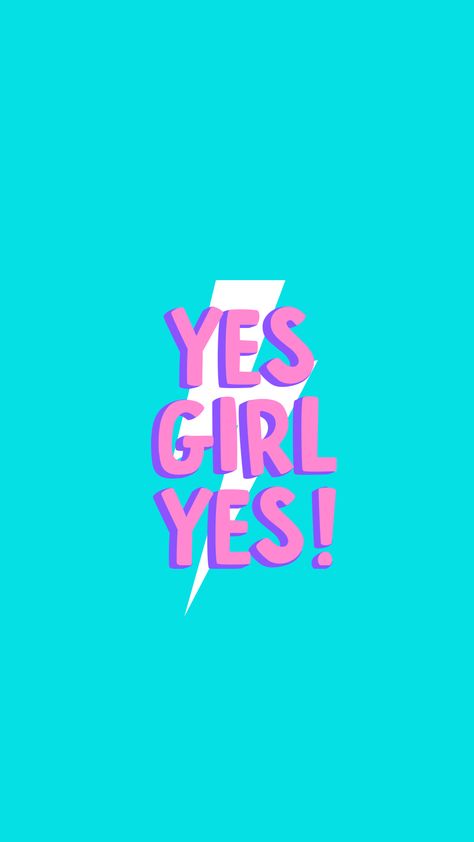 Yes girl yes! Background For Iphone, Cute Typography, Sayings And Phrases, Words Wallpaper, Tuesday Motivation, Friends Font, Feminist Quotes, Girl Boss Quotes, Uplifting Quotes