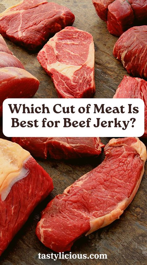 best lean meat for beef jerky | best cheap cut for beef jerky | what kind of meat to use for jerky | best meat for beef jerky recipe | summer dinner recipes | healthy lunch ideas | dinner ideas | breakfast ideas | easy healthy dinner recipes Essen, Diy Beef Jerky, Oven Beef Jerky, Beef Jerky Recipe Dehydrator, Homemade Beef Jerky Recipe, Meat Recipes Easy, Jerky Recipes Dehydrator, Oven Jerky, Jerkey Recipes