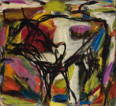 De Kooning, Elaine (1918-1989) - 1958 Bull | Flickr - Photo Sharing! De Kooning Paintings, Elaine De Kooning, Lee Krasner, Richard Diebenkorn, Helen Frankenthaler, Robert Motherwell, Expressionist Artists, Cy Twombly, Spanish Art