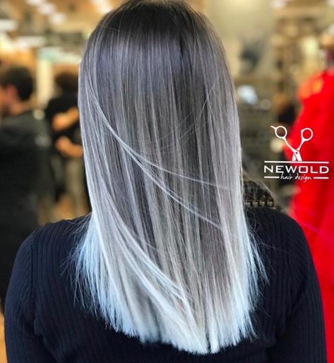 Silver Ombre Hair, Unnatural Hair Color, White Hair Color, Hair Magic, Wine Hair, Ash Hair Color, Hair Color Streaks, Ice Spice, Blending Gray Hair