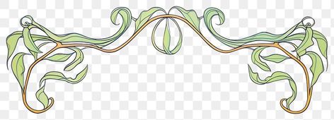 Art Nouveau Vines, Art Nouveau Borders, Art Nouveau Vector, Art Nouveau Border, Element Art, Ladybug Art, Art Nouveau Illustration, Vine Pattern, Art Nouveau Art