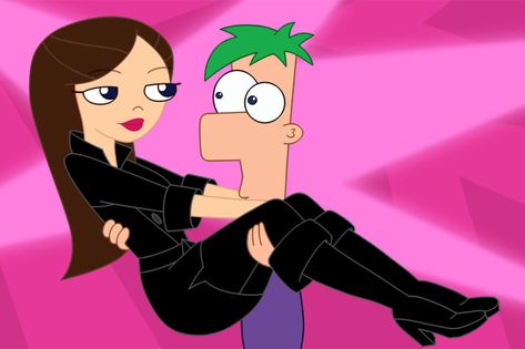 Guys, There Was A "Love Actually" Reunion In "Phineas And Ferb" And We All Missed It Vanessa And Ferb, Famous Cartoon Duos, Ferb And Vanessa, Phineas And Isabella, Phineas E Ferb, Phineas Y Ferb, Couples Halloween Outfits, Cute Couple Halloween Costumes, Pretty Halloween