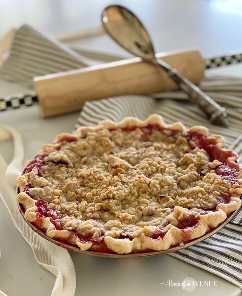 Grandma's Berry Rhubarb Pie Recipe - Remington Avenue Double Pie Crust Recipe, Pies For Thanksgiving, Vegan Pies, Rhubarb Recipes Pie, Quiche Lorraine Recipe, Thanksgiving 2022, Dutch Apple Pie, Dutch Apple, Strawberry Rhubarb Pie