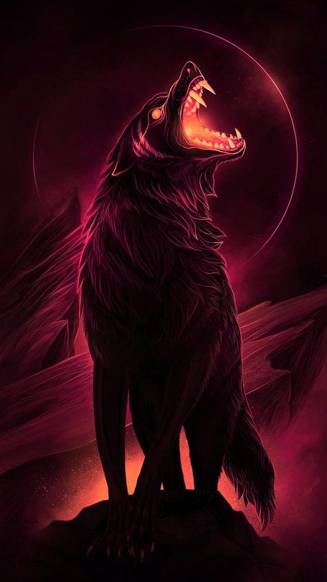 Lone Wolf Wallpaper, Demon Empress, Who Is The Prey, Fantasy Wolves, Night Wolf, Phoenix Artwork, Angry Wolf, Wolves And Women, Fantasy Wolf