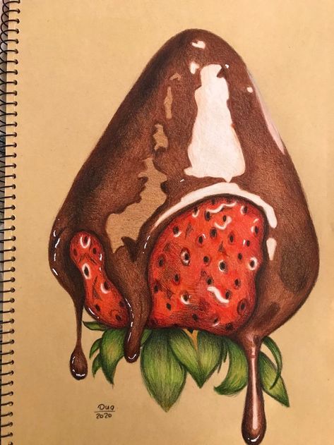 Colored Pencil Artwork Ideas, Fruit Art Drawings, Colored Pencil Art Projects, Food Art Painting, Arte Doodle, Desen Realist, Prismacolor Art, Realistic Pencil Drawings, Colored Pencil Artwork