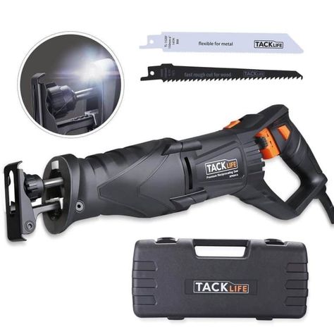 TACKLIFE RPRS01A Reciprocating Saw Reciprocating Saws, Electric Saw, Reciprocating Saw, Metal Pipe, Work Tools, Led Work Light, Tech Trends, Saw Blade, Saws