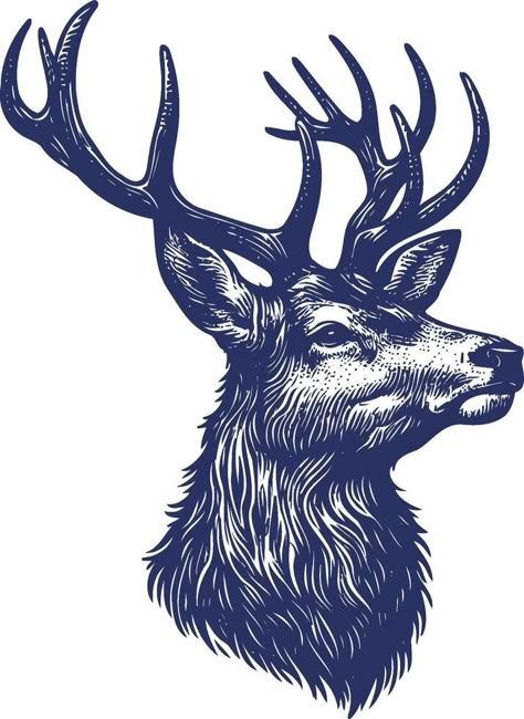 deer head illustration - AI-generated Deer Head Tattoo, Stags Head, Deer Vector, Head Illustration, Deer Graphic, Deer Drawing, Western Tattoos, Deer Illustration, Deer Tattoo