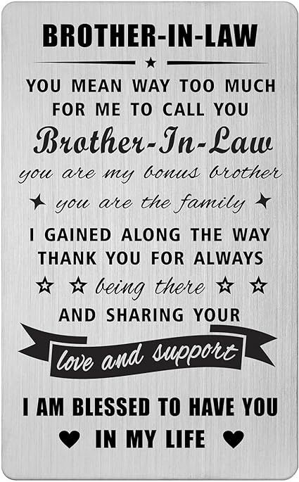 Amazon.com : Gezxin Brother In Law Card- Brother-In-Law Christmas Xmas Card Gifts Ideas- Happy Birthday Brother In Law Card- New Brother In Law Valentines Father's Day Wedding Easter Presents : Office Products Happy Fathers Day Brother In Law, Happy Birthday To Brother In Law, Happy Birthday Brother In Law Quotes, Birthday Card For Brother In Law, Brother In Law Quotes Funny, Brother In Law Birthday Quotes, Birthday Brother In Law Funny, Birthday Wishes For Brother In Law, Brother In Law Birthday Quotes Funny