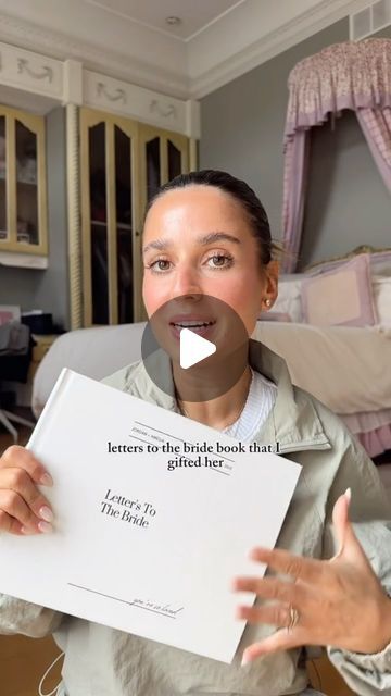 Chiara | fashion + lifestyle on Instagram: "Tutorial on how to make your own Letters To The Bride book on Canva✨👰🏻‍♀️🤍🤵🏻‍♂️  ~ vvvvv on brand for me to have made a typo on the cover of the book 🙃  Gift was IB @rebeccca.lara 🤍  #letterstothebride #bridegift #bridegift #bridegiftideas #bridalgiftideas #canvabook #bridegoals #weddingday #weddingtiktok #weddinggetready #weddinggettingready #weddingtiktok #weddingphotos #Weddingday #weddingcerrmony #Summerwedding #allblackwedding #neutralwedding #weddingtok #destinationwedding #blacktie #weddingvlog #weddingupdate #weddingplanning #weddingdecor #2023bride #bride2023 #2023wedding #wedding2023 #canva #canvabook #canvatemplate" Book Of Letters For Bride, Letter Book For Bride, Book For Bride From Bridesmaids, Bridesmaid Book For Bride, Bachelorette Book For Bride, Letter Scrapbook For Bride, Photo Album For Bride From Bridesmaids, Wedding Day Scrapbook For Bride, Bridesmaids Scrapbook For Bride