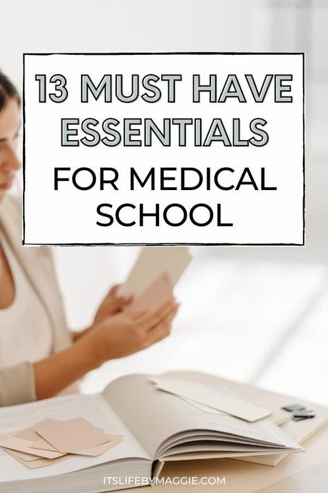 Studying For Medical School, Med School Necessities, Medical Student Must Haves, Medical School Desk, Med School Supplies, Medical School Supplies, Medical Student Bag Essentials, Medical Student Essentials, Medical School Application