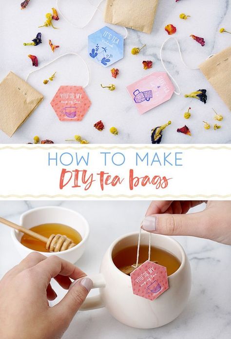 Christmas Vinyl Projects, Diy Tea Bags, Diy Crafts Tutorials, Tea Tag, Diy Tea, Tea Crafts, Homemade Tea, Blue Crafts, Tea Diy