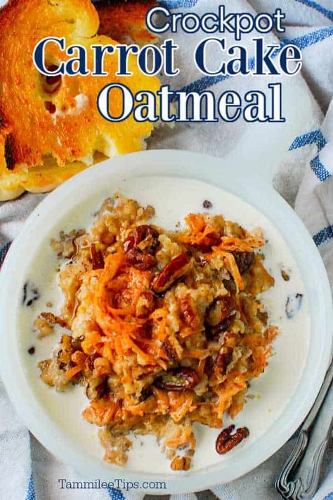 Essen, Crockpot Carrots, Crockpot Oatmeal, Sugar Carrots, Slow Cooker Breakfast, Carrot Cake Oatmeal, Oatmeal Recipe, Healthy Food Facts, Nutritious Breakfast